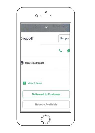 dropp off the delivery postmates fleet app