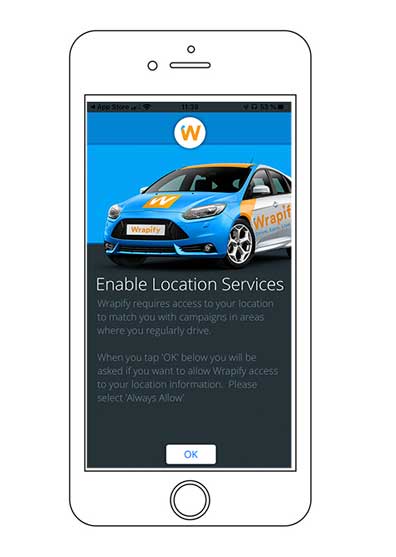 how to sign up for wrapify step 3