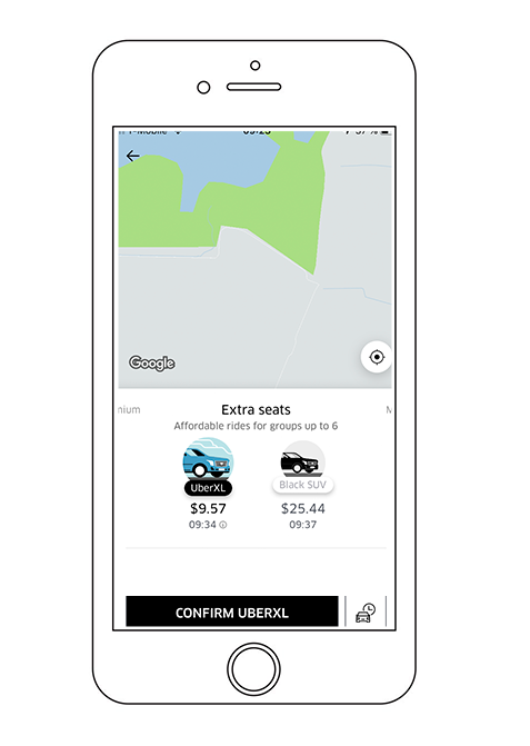 Uber Vehicle Solutions Uber XL and Uber Suv